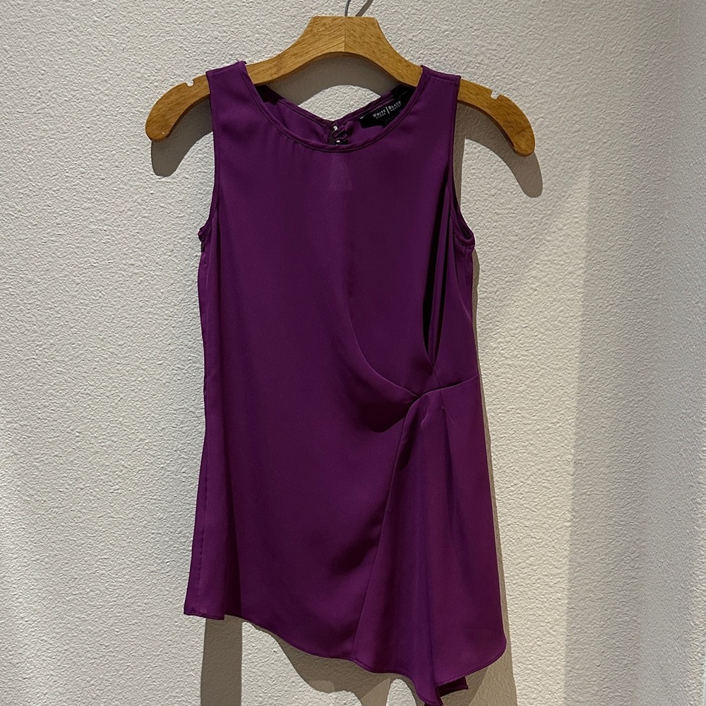 White House Black Market Purple Sleeveless Top